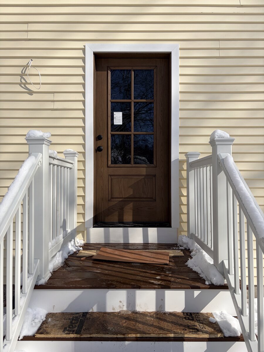 New front door and entry