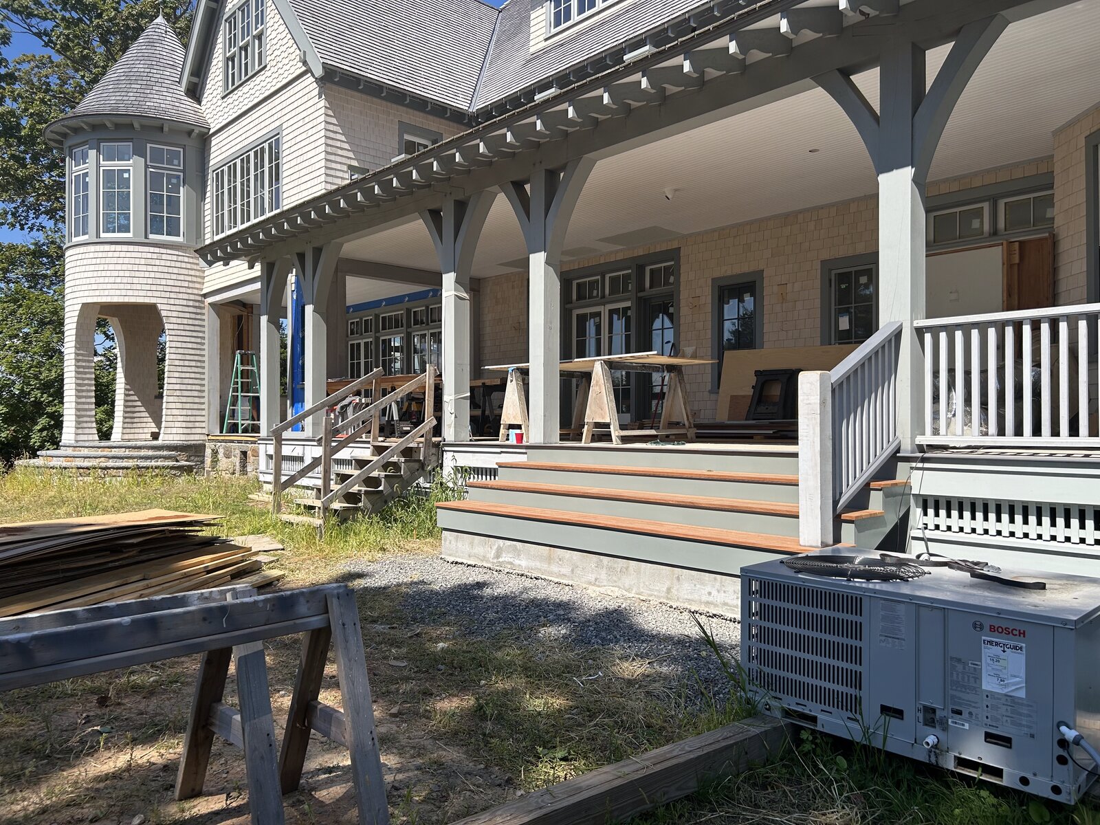 Custom porch and exterior work by Carlino Building Associates
