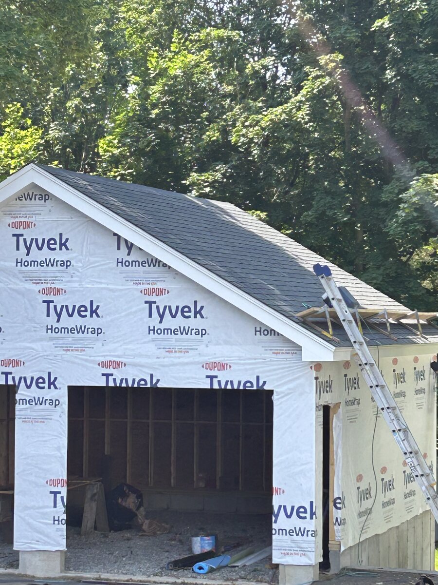 Shed under construction